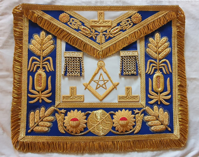 Grand Officers Full Dress Embroidered Apron - Deputy Grand Master - Click Image to Close